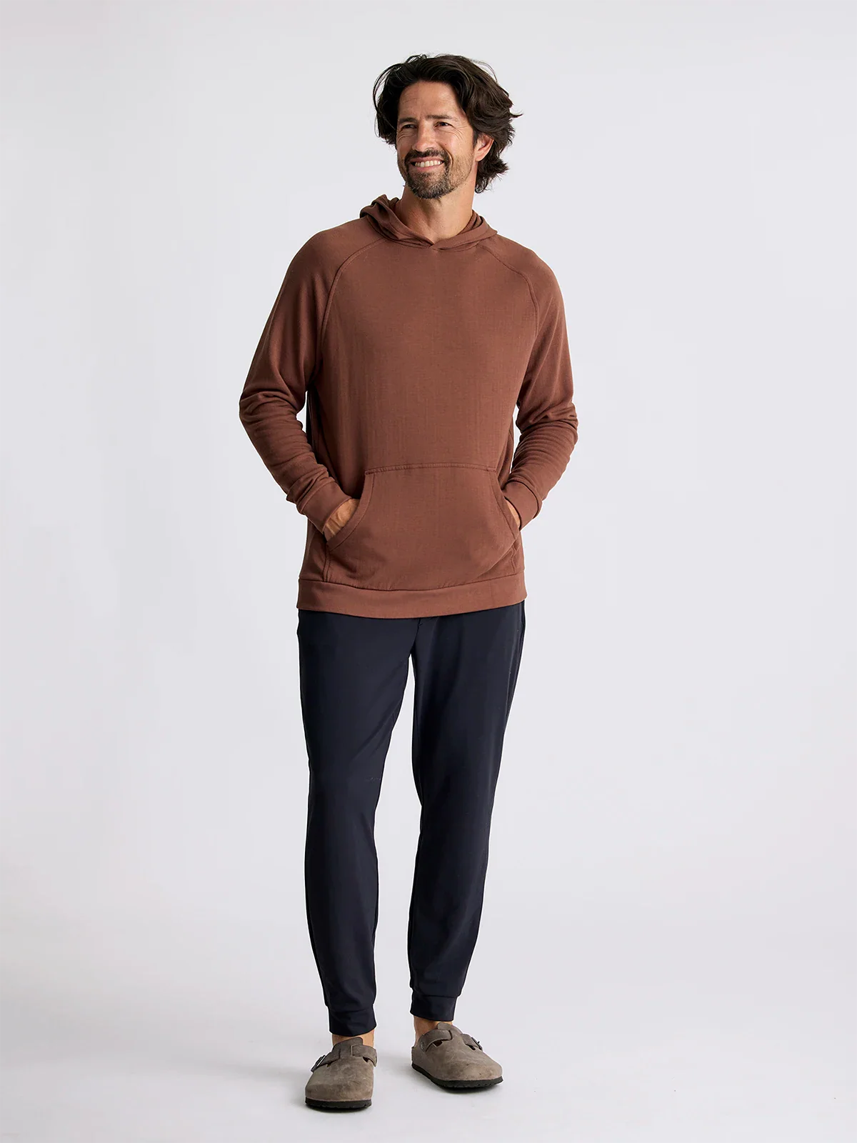 Free Fly Men'S Bamboo Lightweight Fleece Hoodie - Chestnut - Image 3