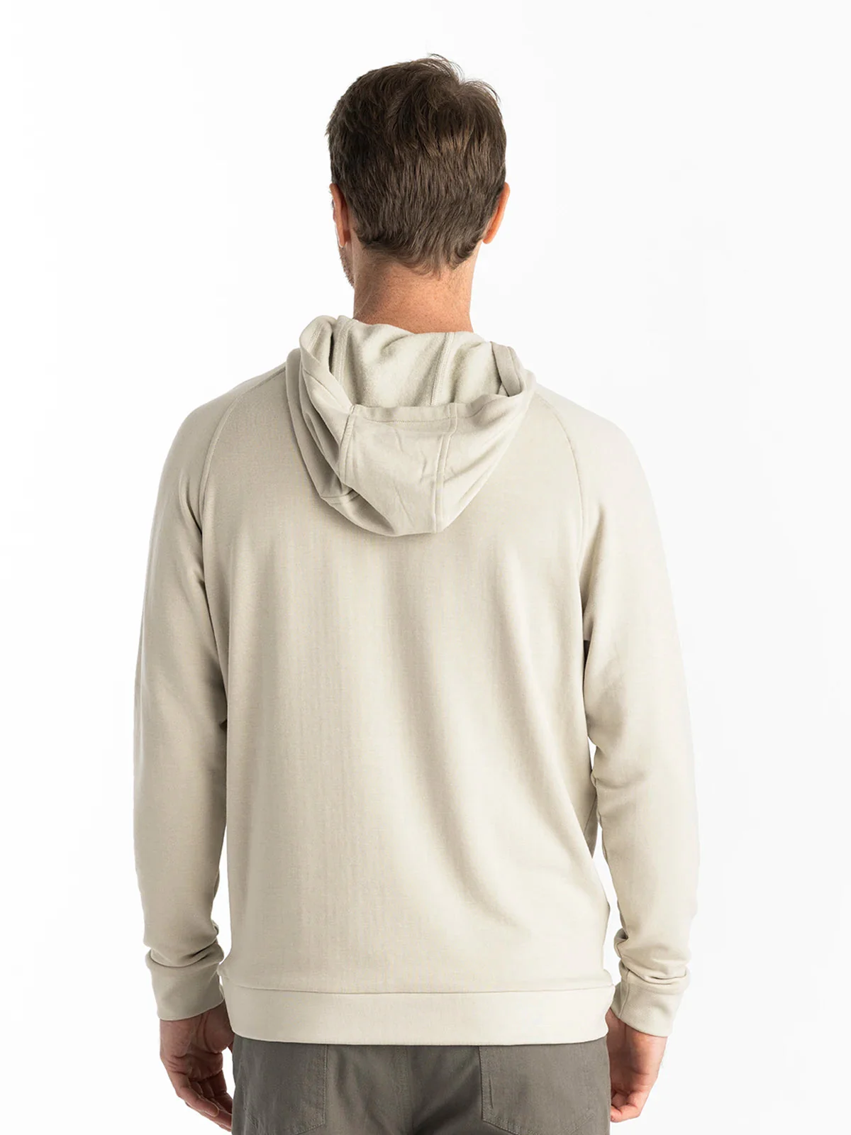 Free Fly Men'S Bamboo Lightweight Fleece Hoodie - Sandstone - Image 2