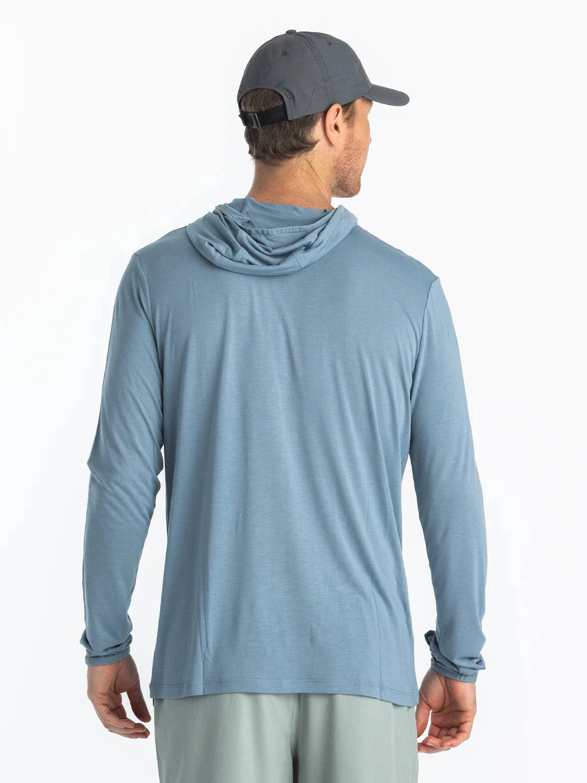 Free Fly Men'S Bamboo Lightweight Hoodie - Blue Fog - Image 2