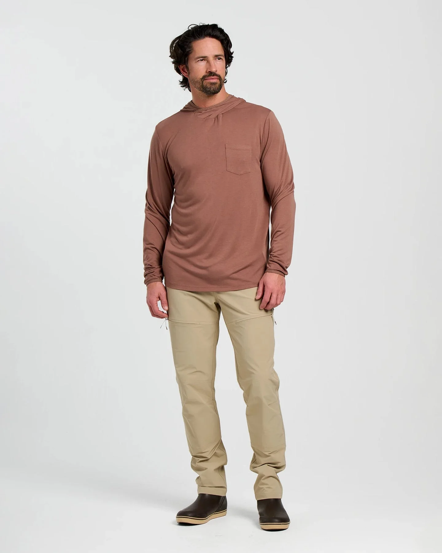 Free Fly Men'S Bamboo Lightweight Hoodie - Nutmeg - Image 3