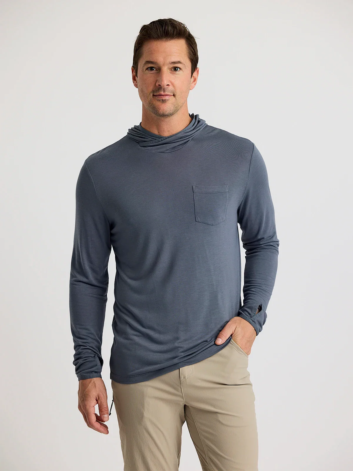 Free Fly Men's Bamboo Lightweight Hoodie - STORM CLOUD
