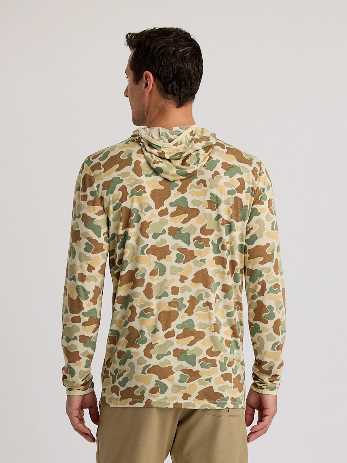 Free Fly Men's Bamboo Lightweight Hoodie - VINTAGE CAMO - Image 2