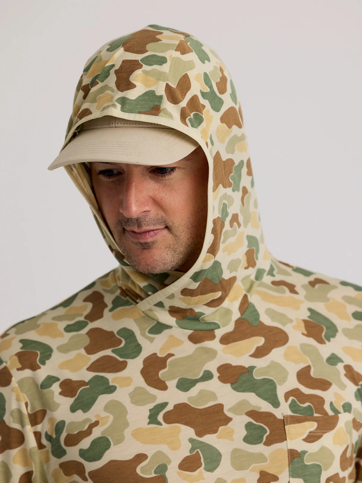 Free Fly Men's Bamboo Lightweight Hoodie - VINTAGE CAMO - Image 3