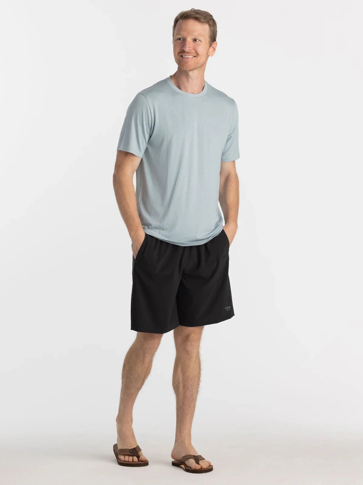 Free Fly Men'S Breeze Short 8" - Black - Image 2