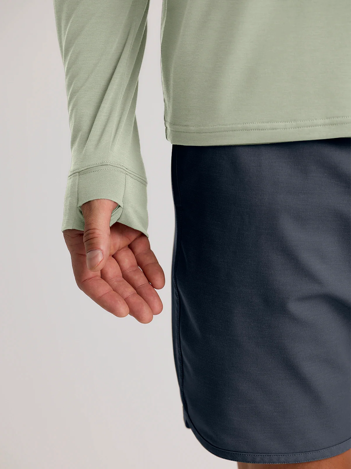 Free Fly Men'S Elevate Lightweight Hoodie - Desert Sage - Image 3