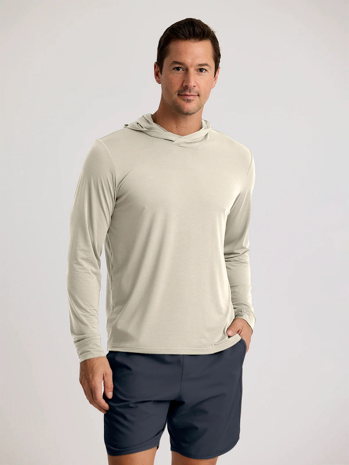 Free Fly Men's Elevate Lightweight Hoodie - HEATHER BIRCH