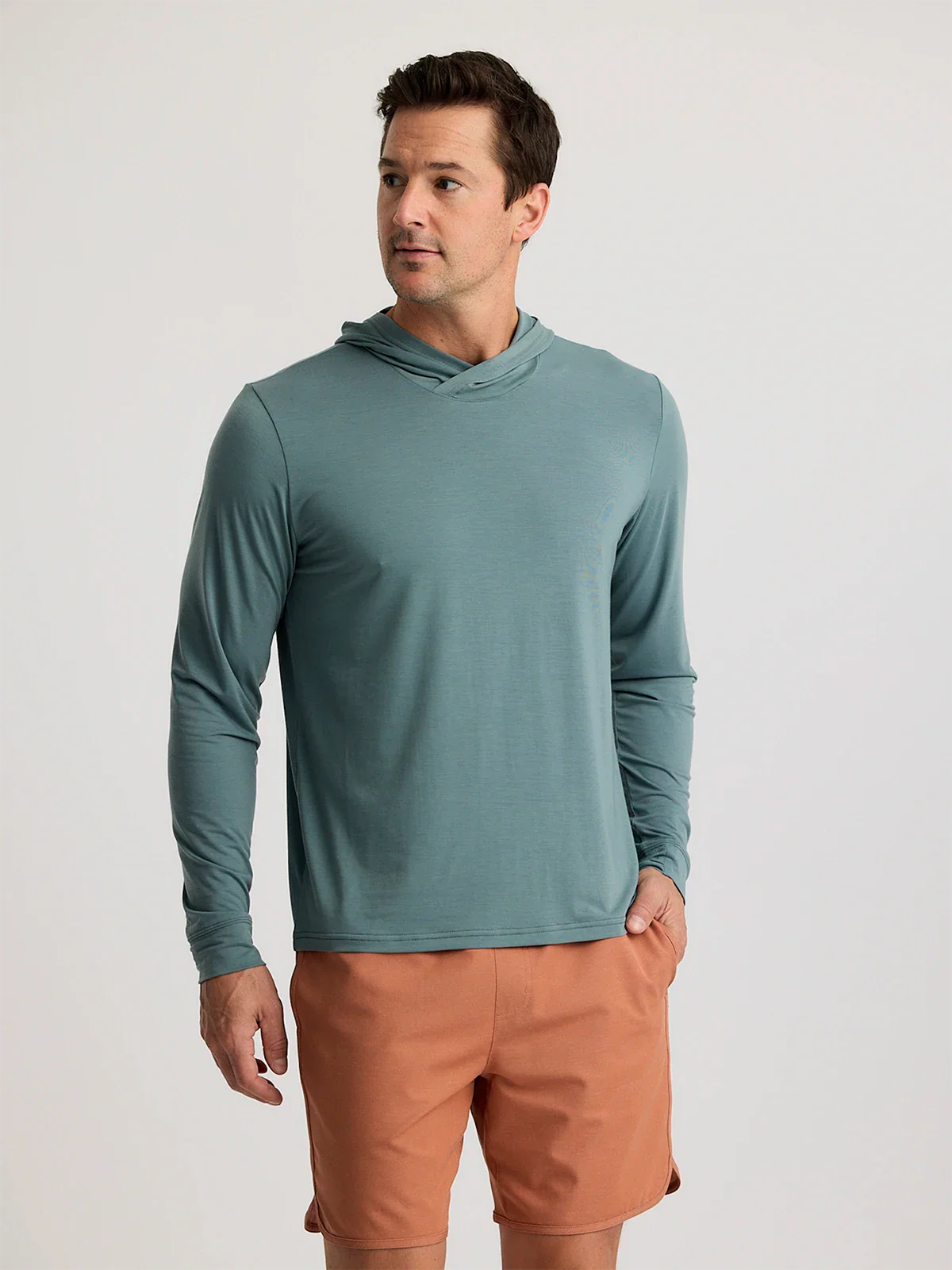 Free Fly Men'S Elevate Lightweight Hoodie - Stormy Sea