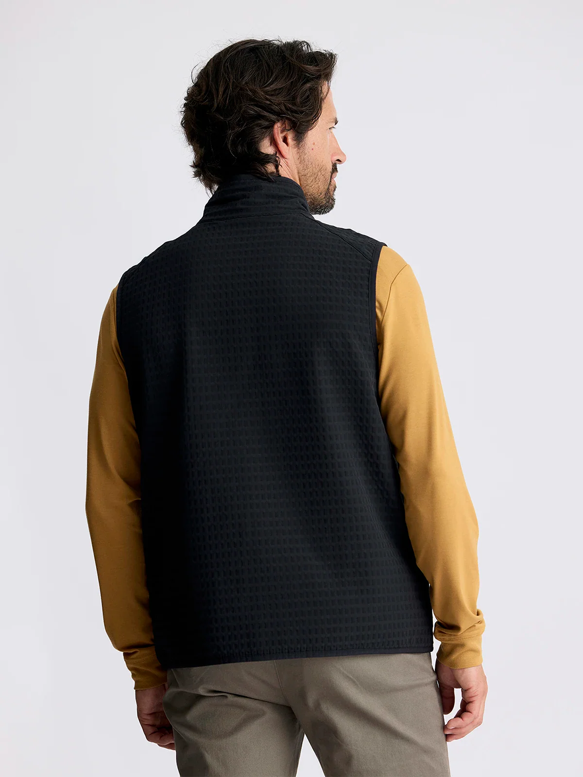 Free Fly Men's Gridback Fleece Vest - BLACK - Image 2