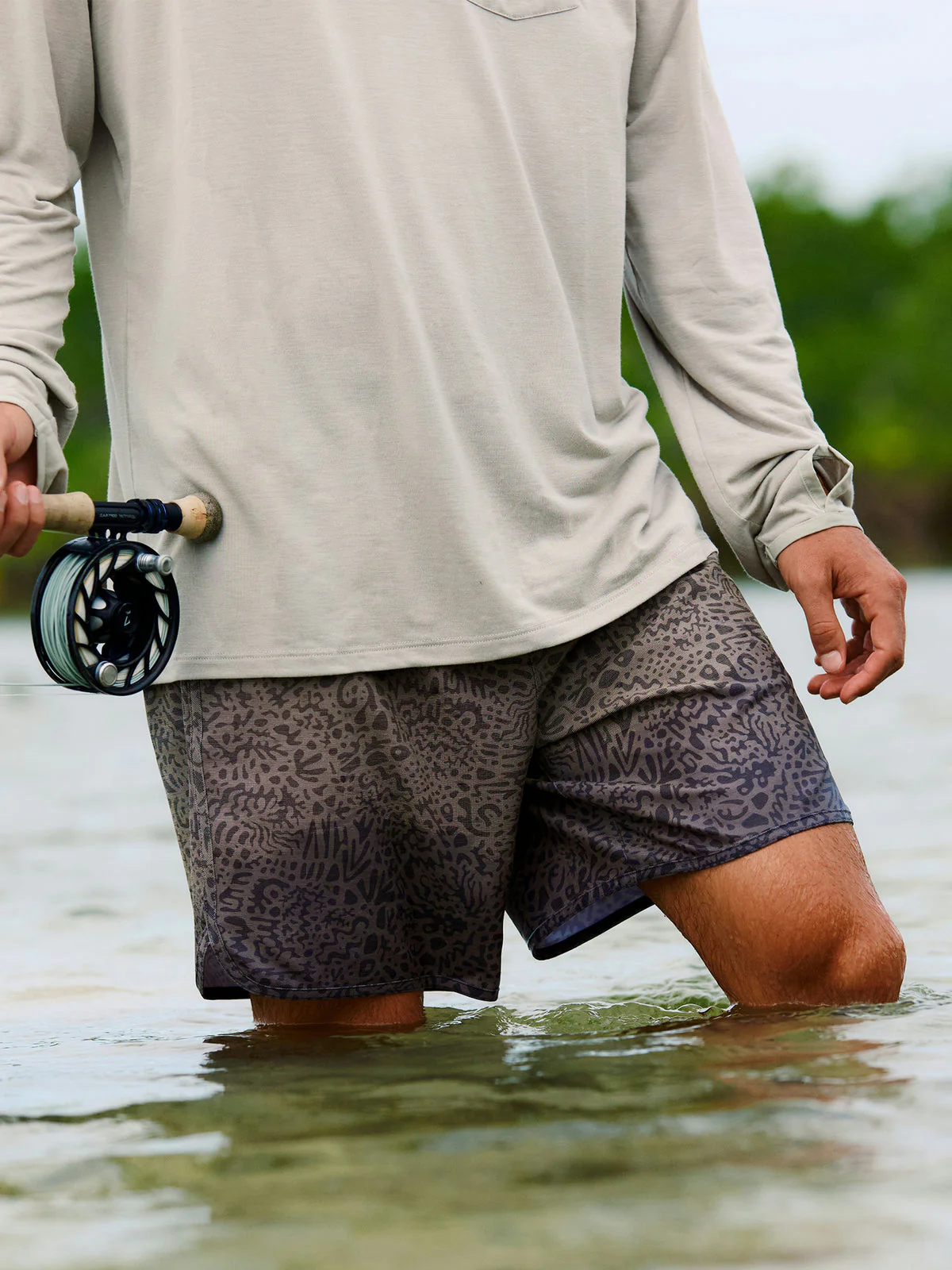 Free Fly Men'S Reverb Short - Drifter Print Fatigue - Image 3
