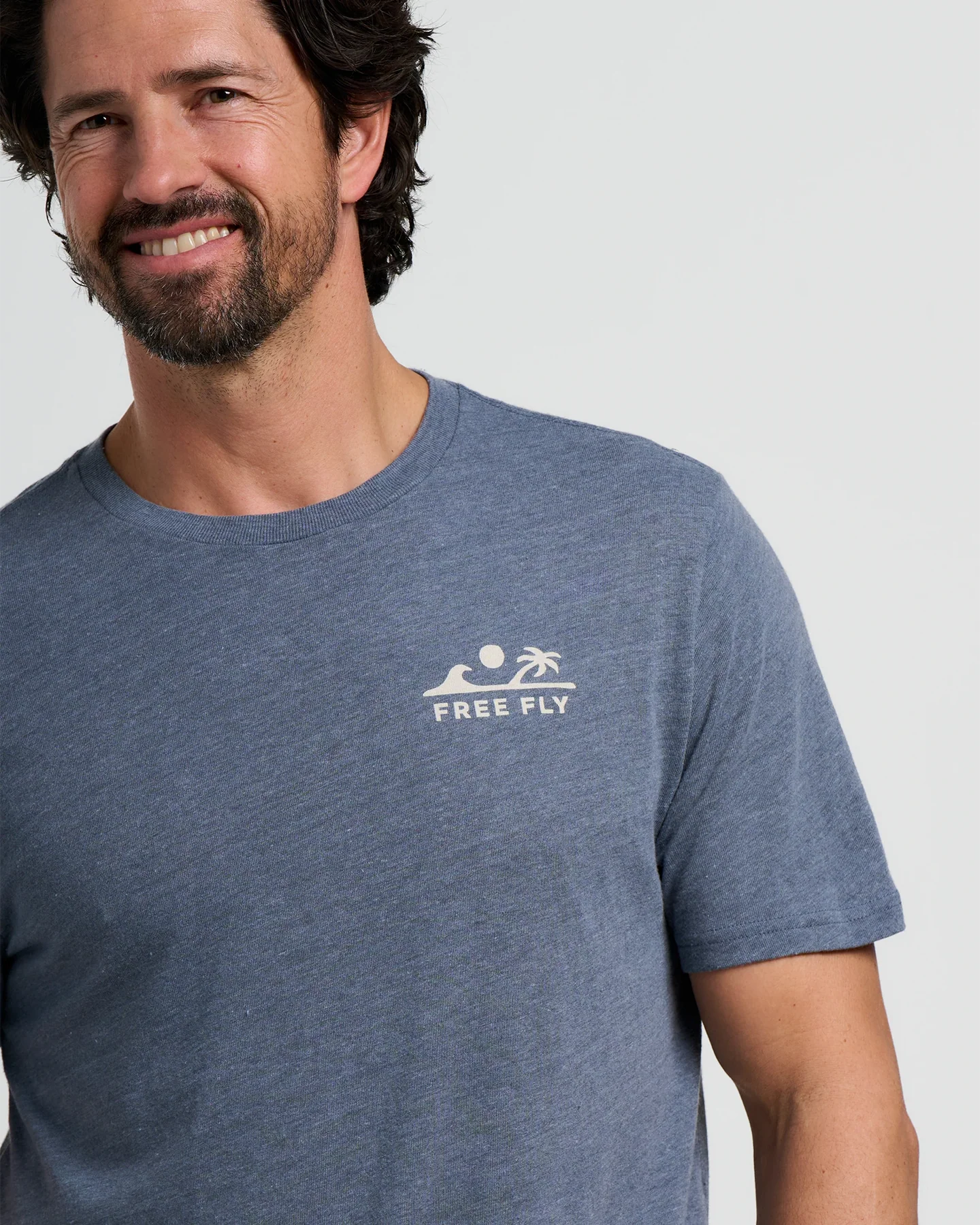Free Fly Rising Tide Tee - Heather Storm Cloud - Image 2