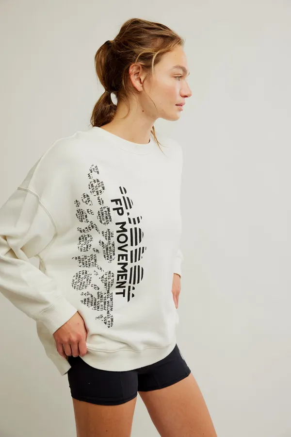 Free People All Star Buti Logo Pullover - IVORY/BLACK COMBO - Image 2