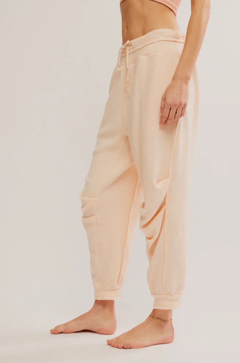 Free People Day Off Fleece Joggers - TENDER PEACH - Image 2