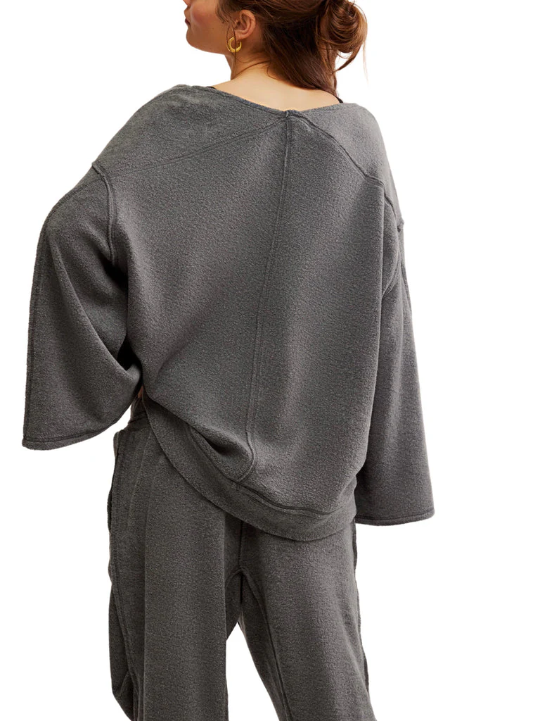 Free People DAY OFF PULLOVER - WASHED BLACK - Image 2