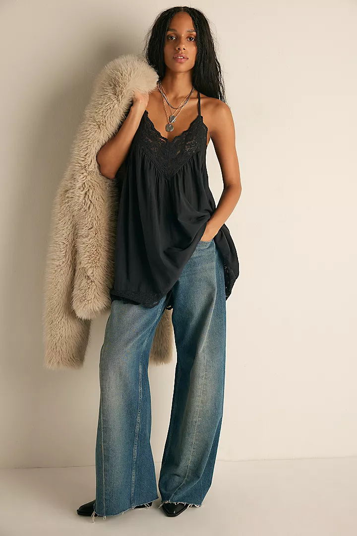 Free People Fiona Slip - Black - Image 3