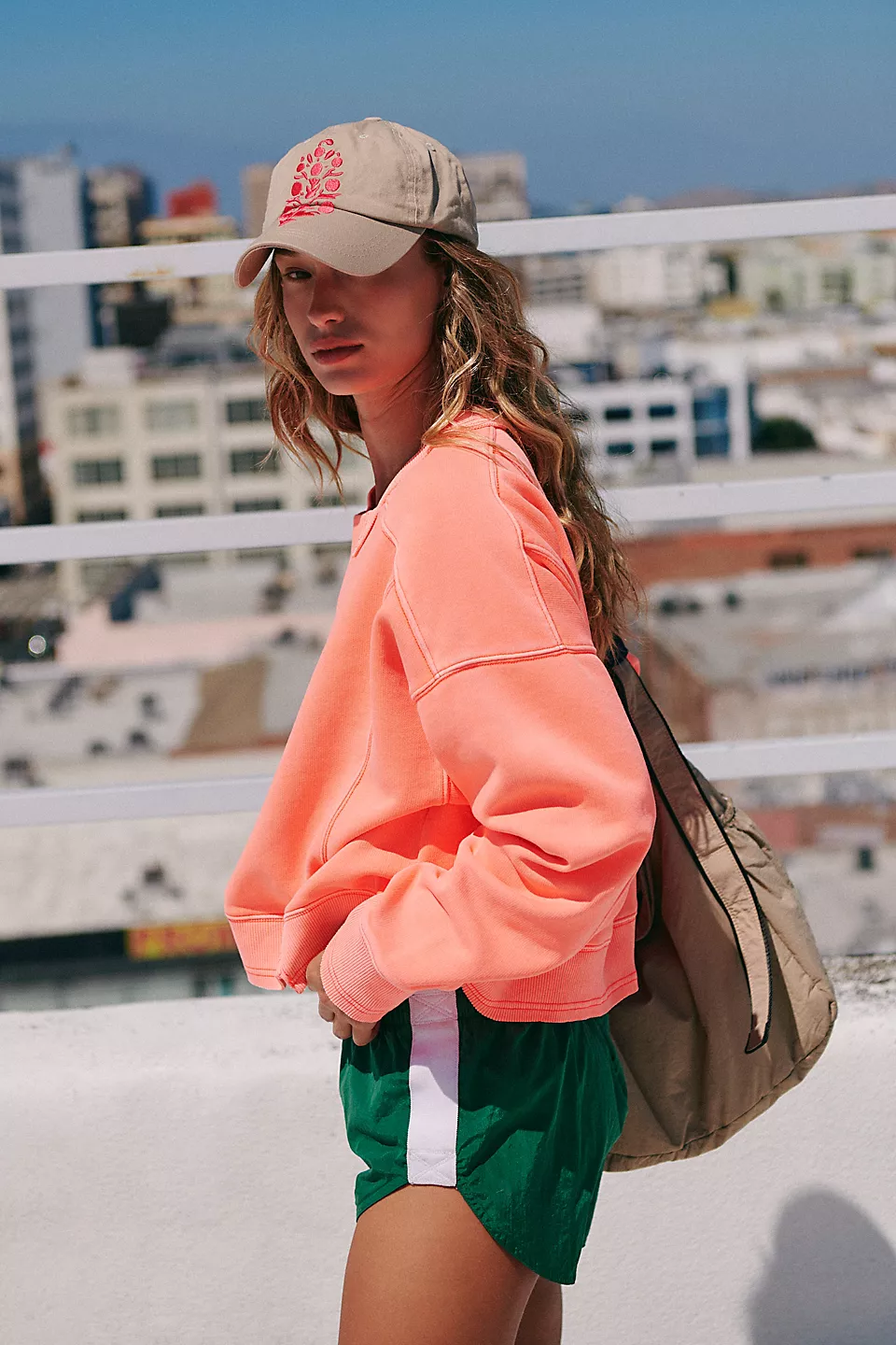 Free People Intercept Pullover - NEON CORAL - Image 3