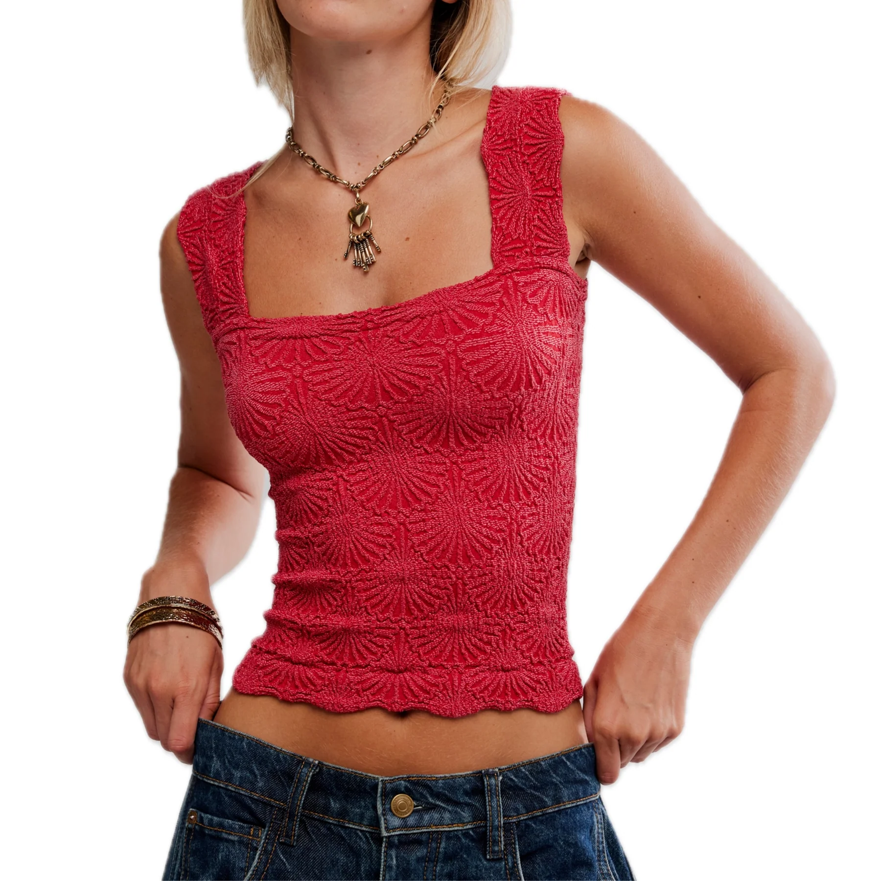 Free People Love Letter Cami - Salsa