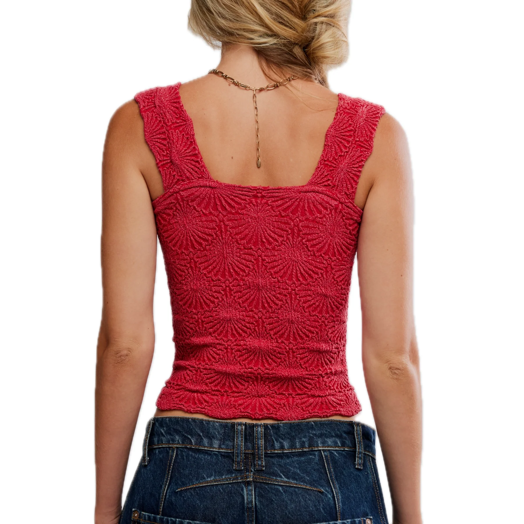Free People Love Letter Cami - Salsa - Image 2