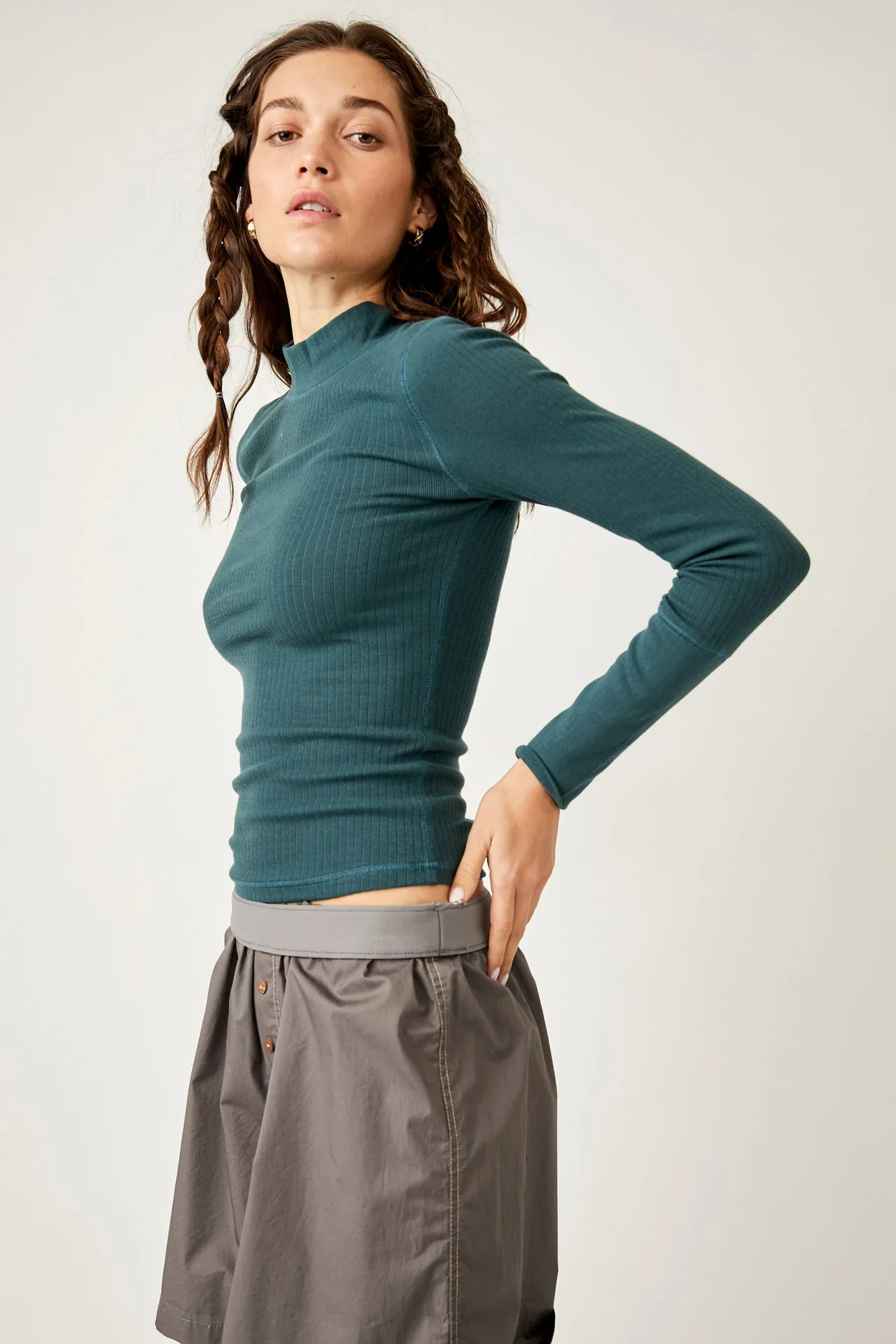 Free People The Rickie Long Sleeve Knit - Magical Forest - Image 2
