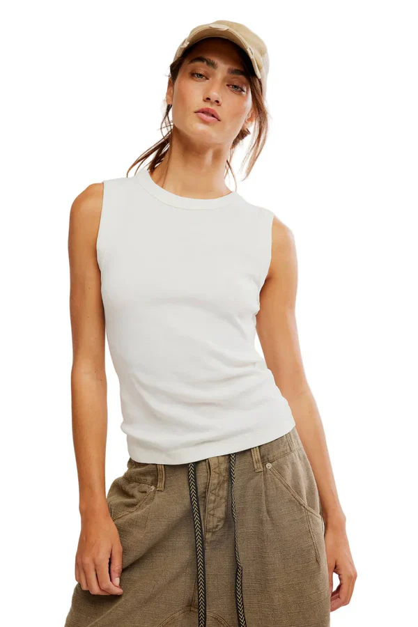 Free People Murphy Tank Top - Whisper White