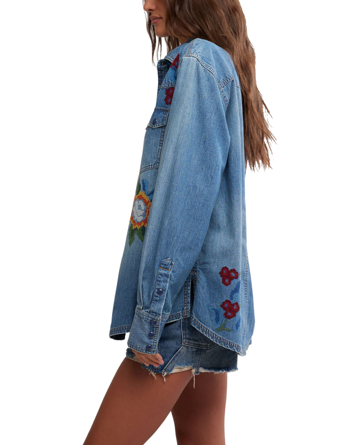 Free People Oh The Places You'll Go Woven - MEDIUM WASH - Image 3