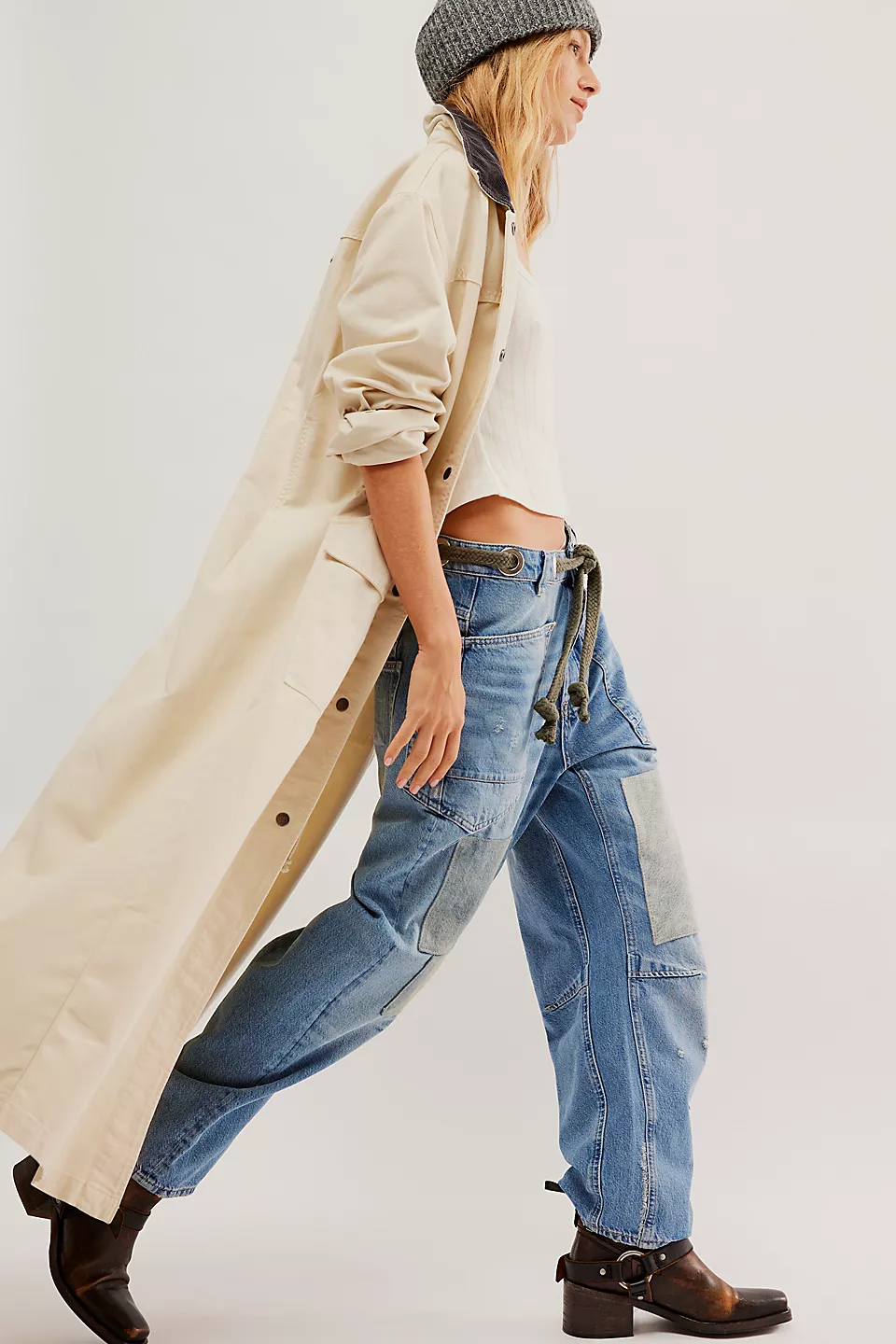 Free People Pan Moxie Low Slung Pull On - Truest Blue - Image 4