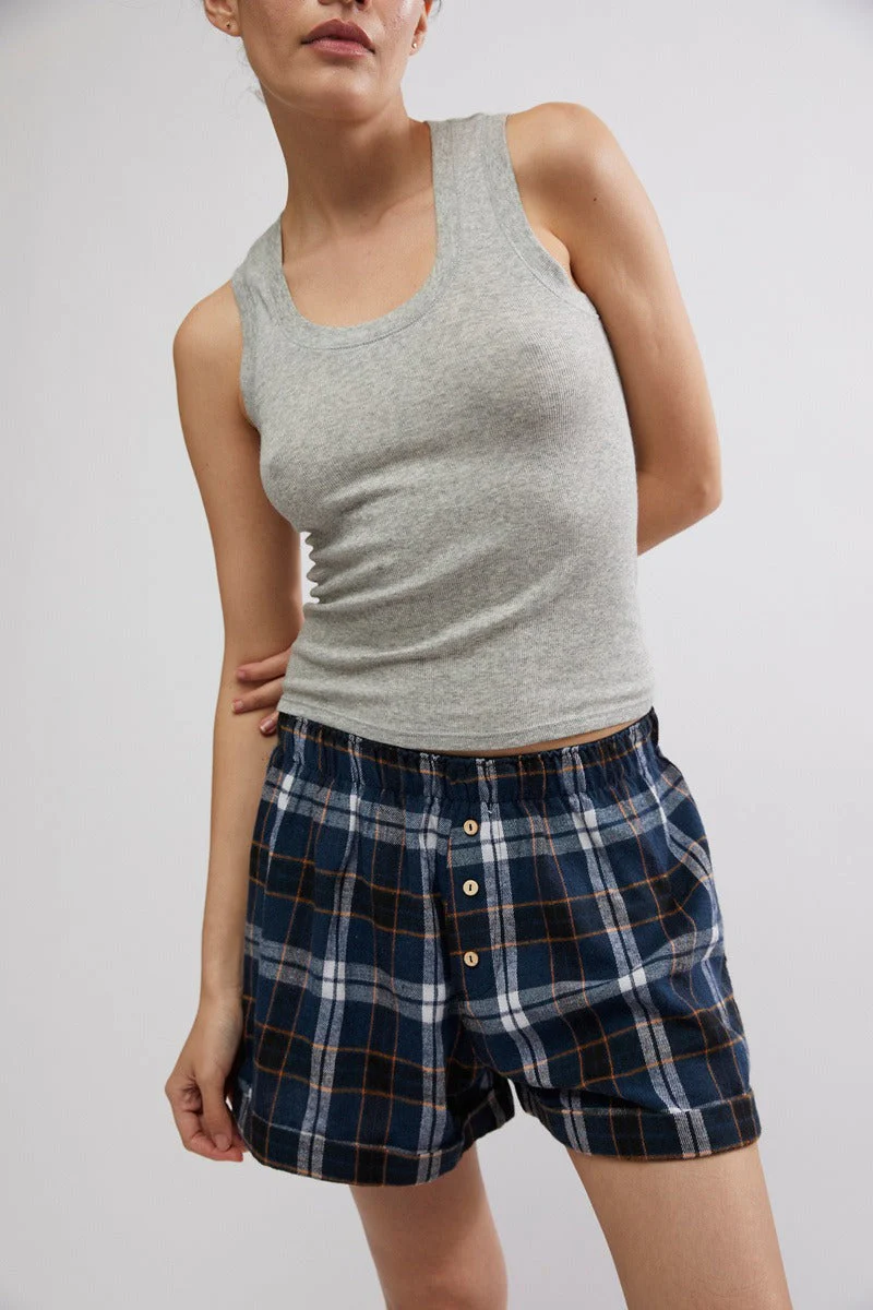 Free People Sunday Morning Boxer - MIDNIGHT COMBO