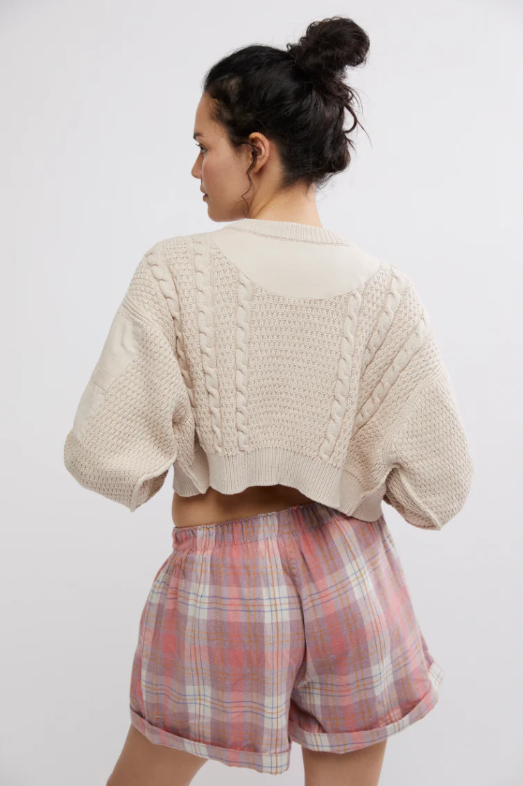 Free People Sunday Morning Boxer - PEACHY PINK COMBO - Image 2