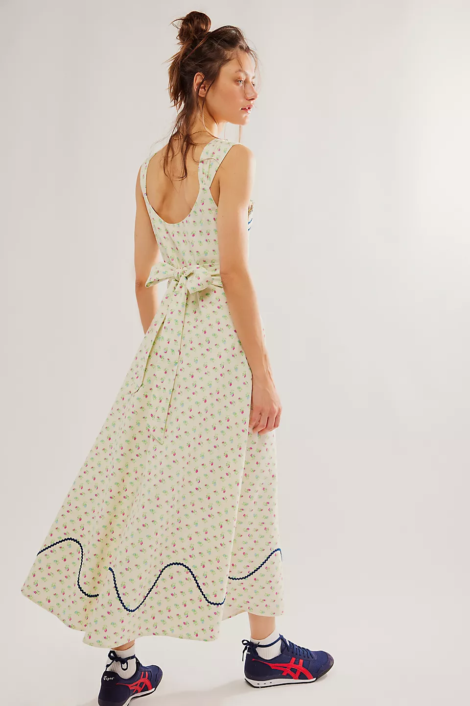 Free People Sweet Hearts Midi Dress - Ivory Combo - Image 4
