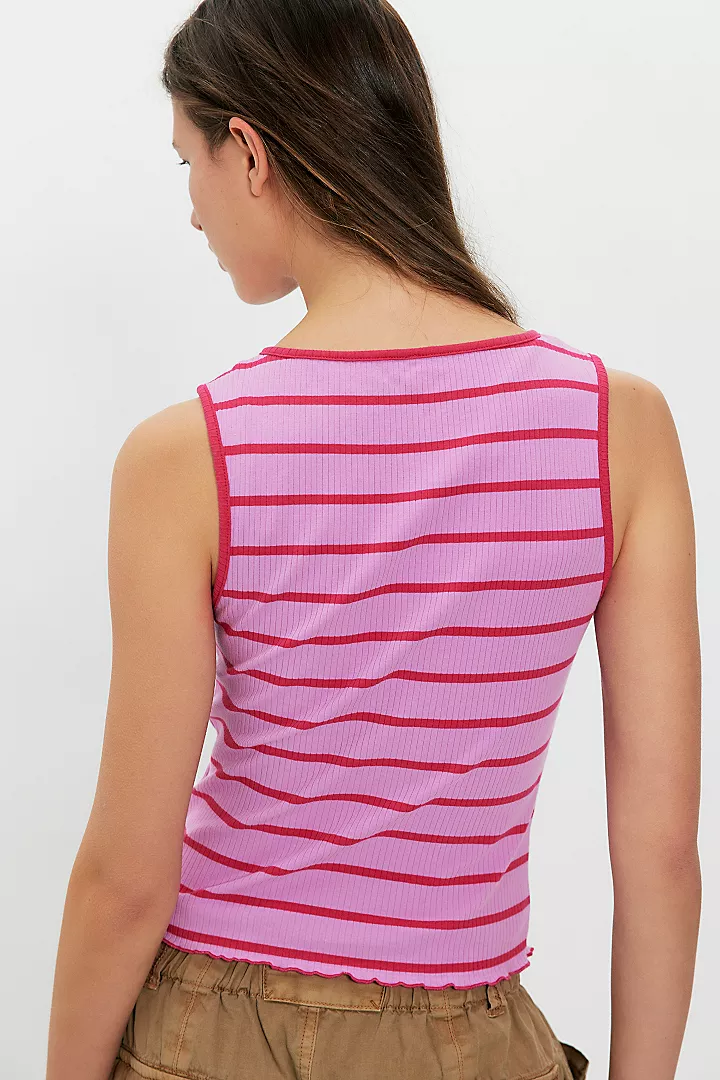 Free People Tilly Striped Vest - Orchid Combo - Image 2
