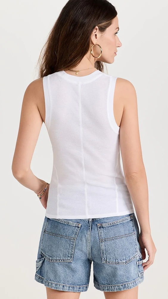 Free People U-Neck Tank - WHITE - Image 2