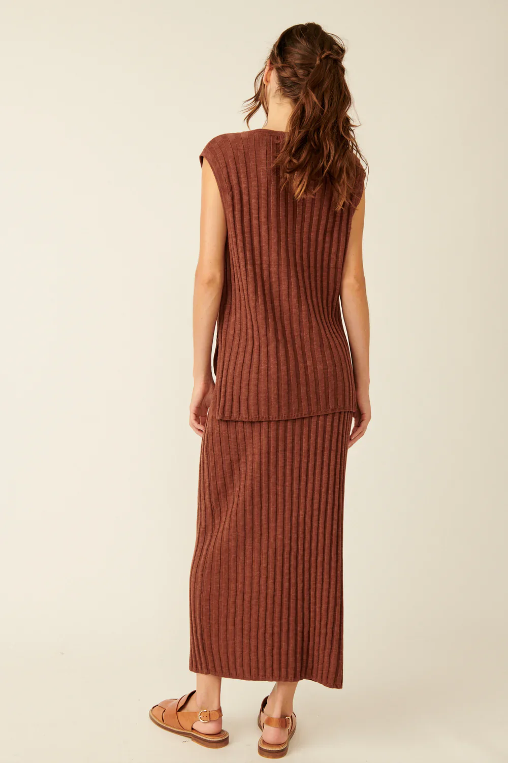 Free People Veda Sweater Set - BROWN OWL - Image 3