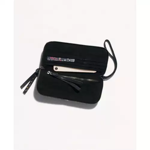 Free People Distressed Wallet - Black - Image 3