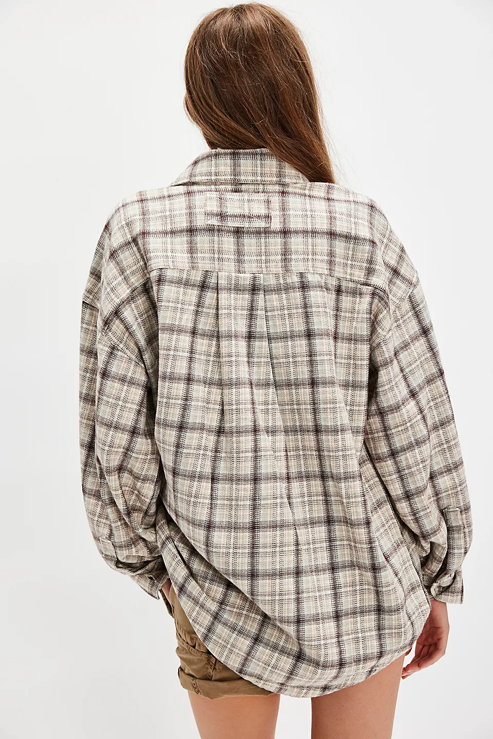 Free People We The Free Ashley Plaid Shirt - Ivory Combo - Krista - Image 2