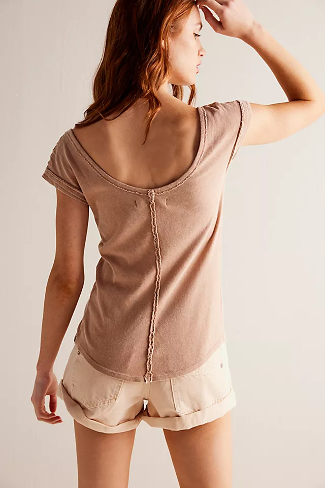 Free People We The Free Bout Time Tee - Misty Mink - Image 2