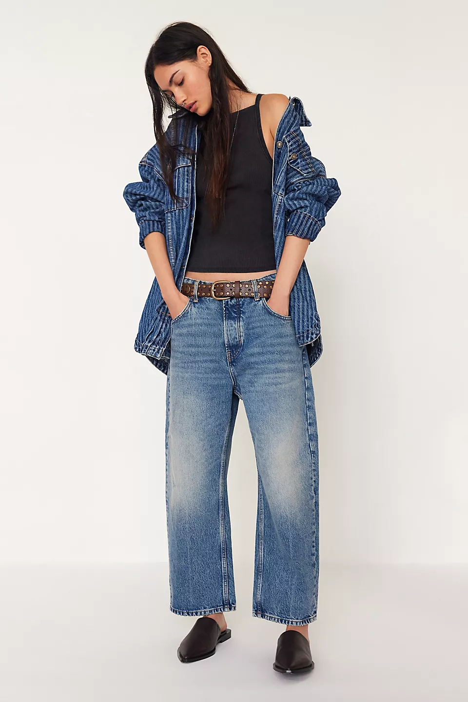 Free People We The Free Deep Trance Dropped Boyfriend Jeans - From Beyond