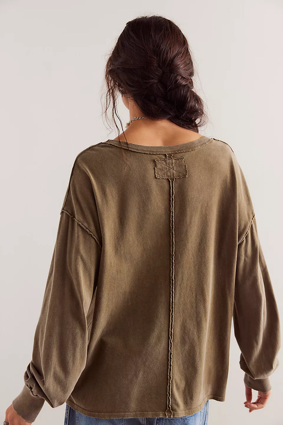 Free People We The Free Fade Into You Tee - MILITARY OLIVE - Image 2