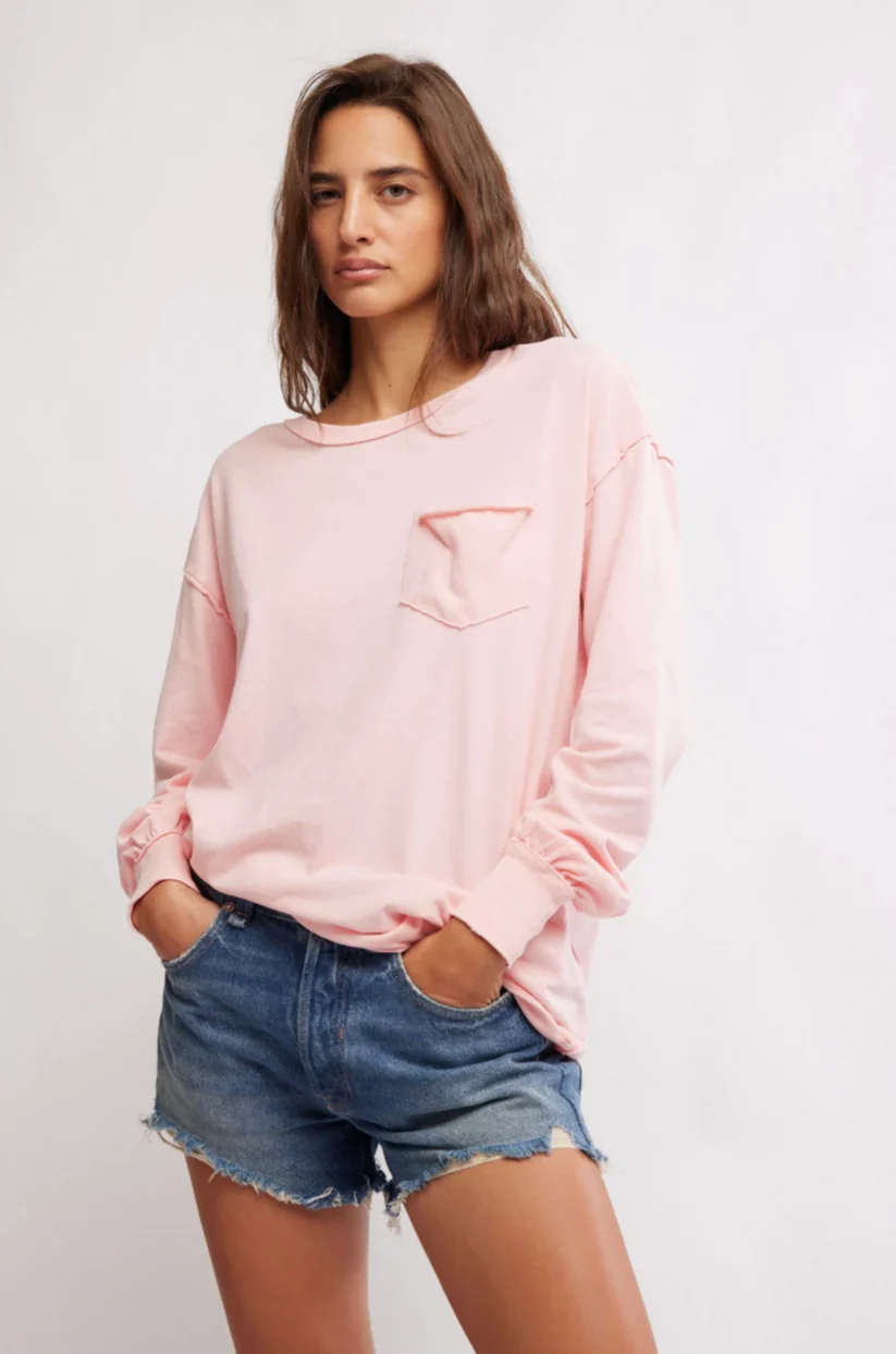 Free People We The Free Fade Into You Tee - PALE ROSETTE