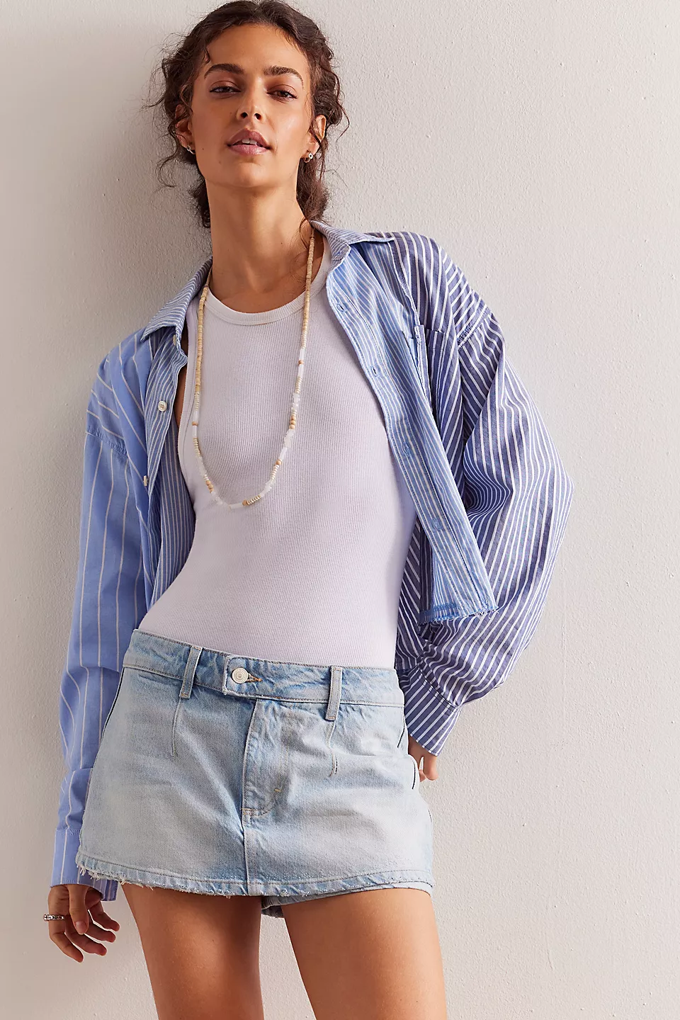 Free People We The Free Gallivanting Peekaboo Skort - AEGEAN