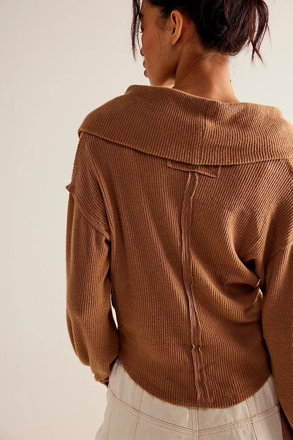 Free People We The Free Hold Me Close Pullover - Tobacco Brown - Image 2