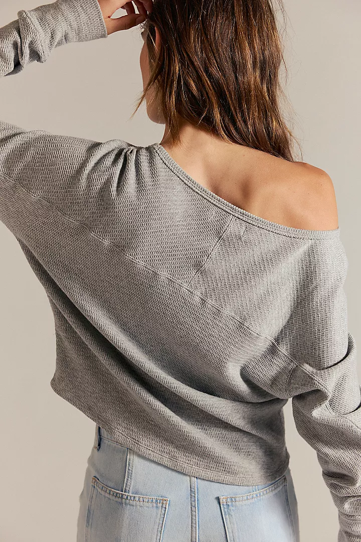 Free People We The Free Jess Long Sleeve - Heather Grey - Image 2