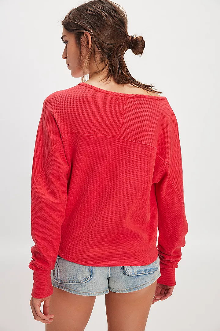 Free People We The Free Jess Long Sleeve - Salsa - Image 2