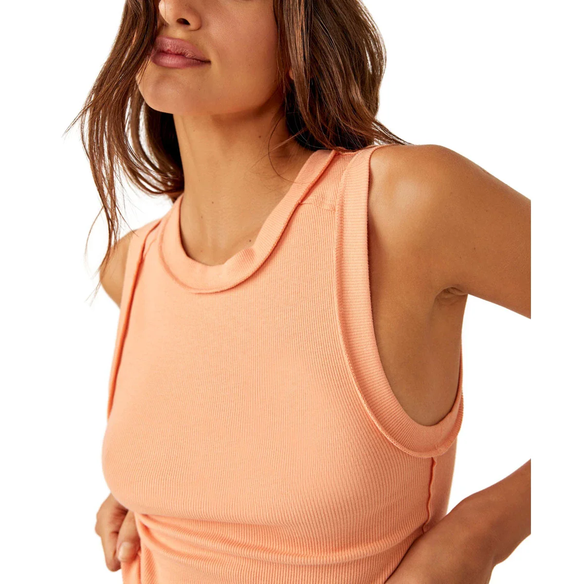 Free People We The Free Kate Tee - Grapefruit Seltzer - Image 3