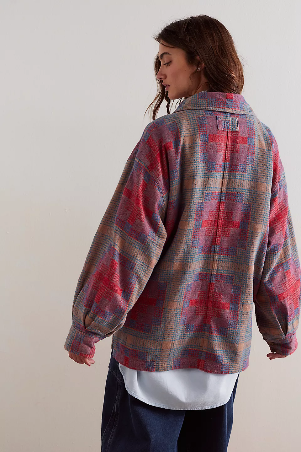 Free People We The Free Keep It Cozy Shirt - RED COMBO - Image 3