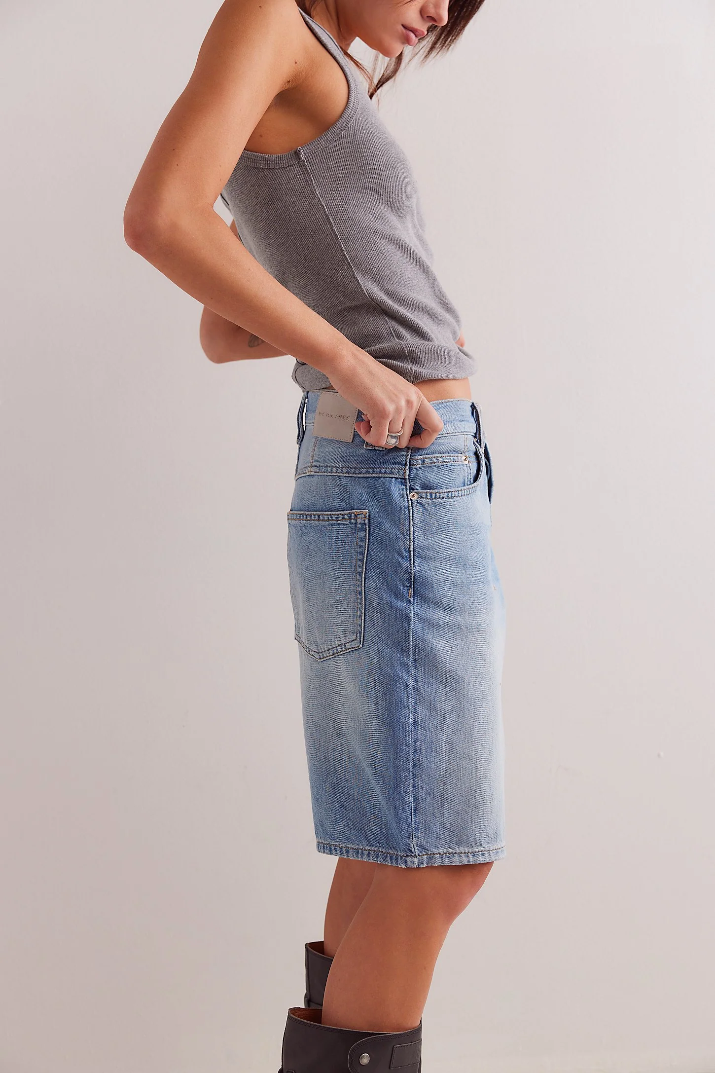 Free People We The Free Montana Shorts - Cowgirl Blues - Image 2