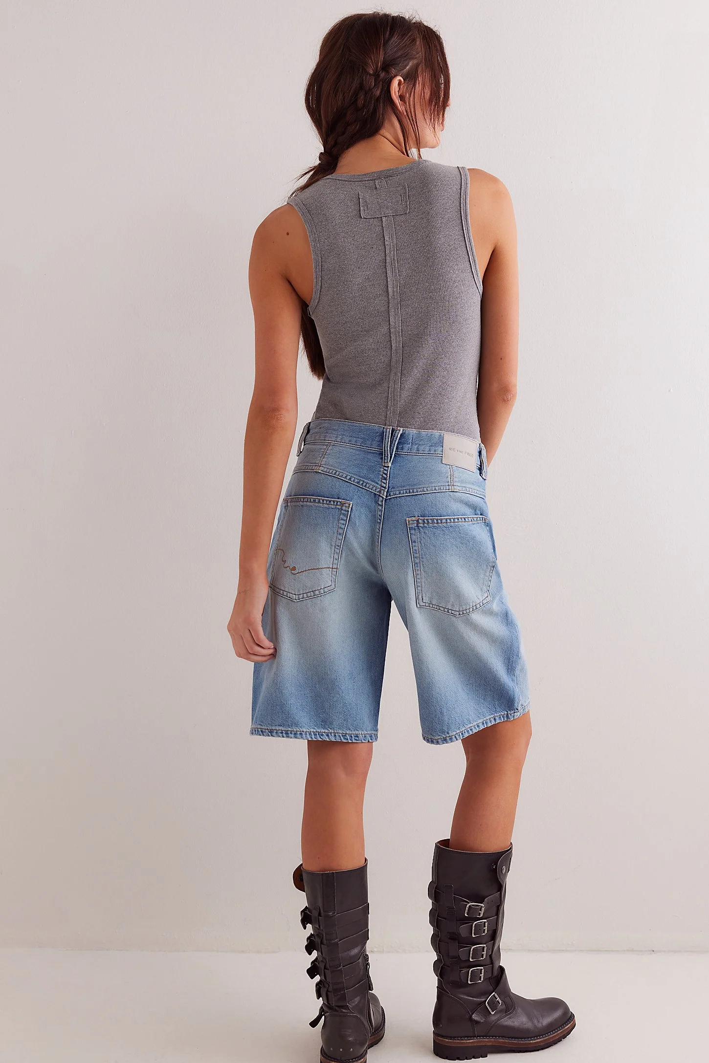 Free People We The Free Montana Shorts - Cowgirl Blues - Image 3