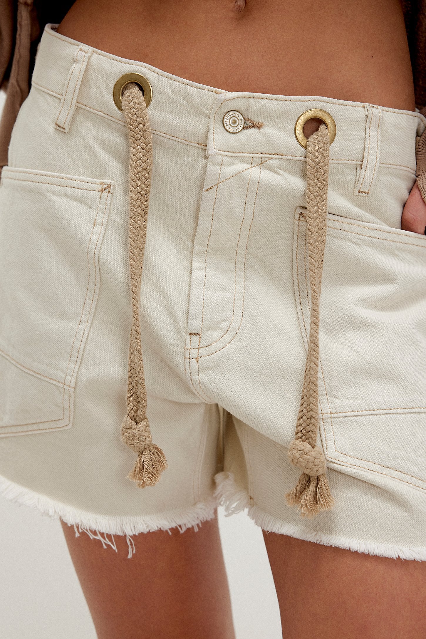 Free People We The Free Moxie Shorts - White - Image 3