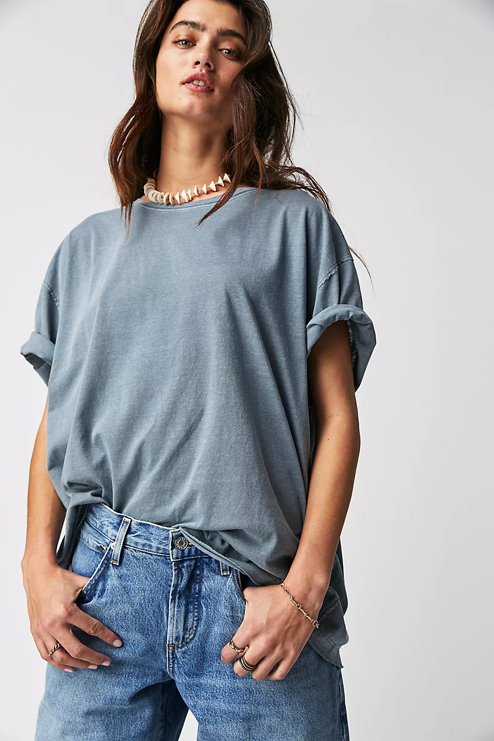 Free People We The Free Nina Tee - BLUE MIRAGE