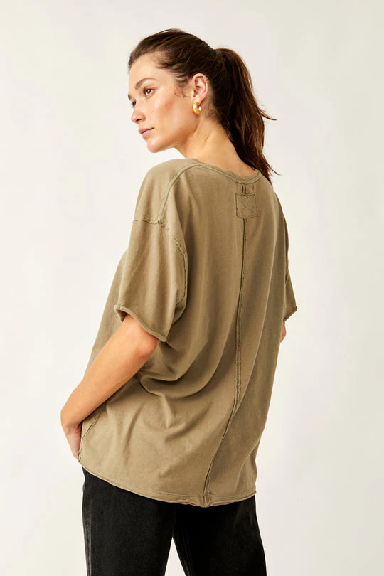 Free People We The Free Nina Tee - OLIVE STONE - Image 2