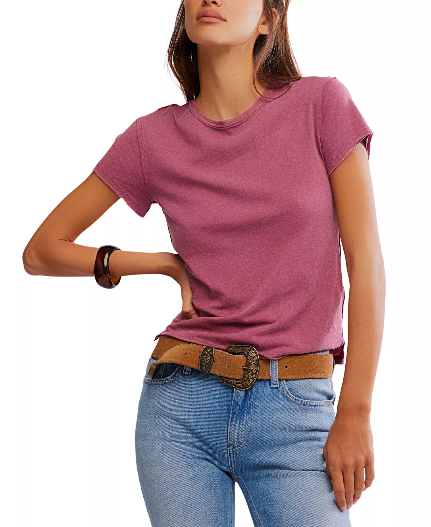Free People We The Free Nova Tee - Crushed Berry