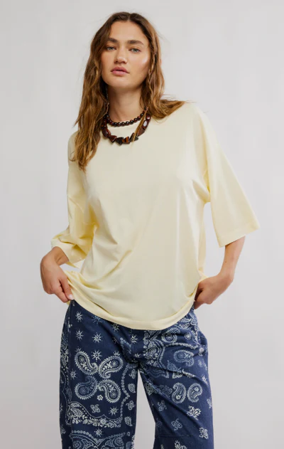 Free People We The Free Perfect Oversized Tee - Perfect Flan